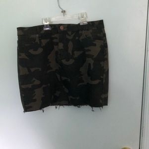 Camo jean skirt